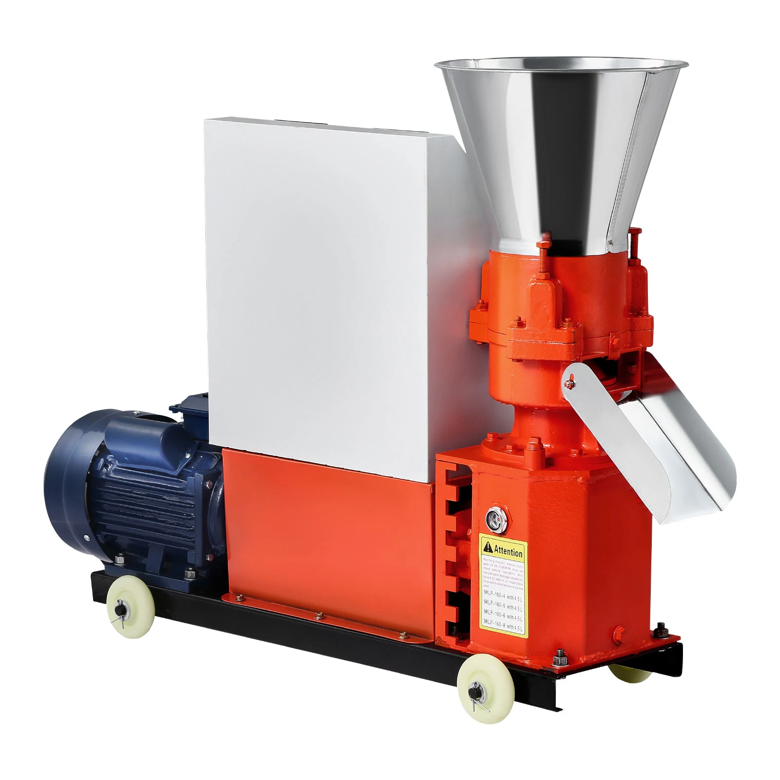 Feed Pellet Mill Machine, 8 mm Animal Feed Pellet Making Machine, 3KW 240V Animal Food Granulator Mill Machines with 3 Pressure Rollers & 4 Wheels, Livestock, Farm Animals, Ideal for Poultry