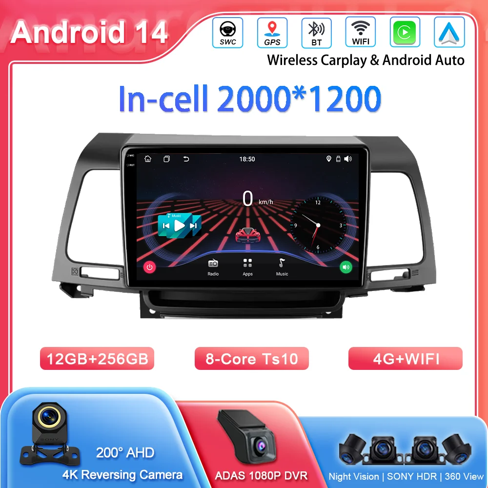 

Автомобильный DVD Android 14 Радио Стерео Для Kia Opirus GH 2006-2011 Авто Мультимедийный Видеоплеер GPS Навигация WIFI 2Din QLED Экран