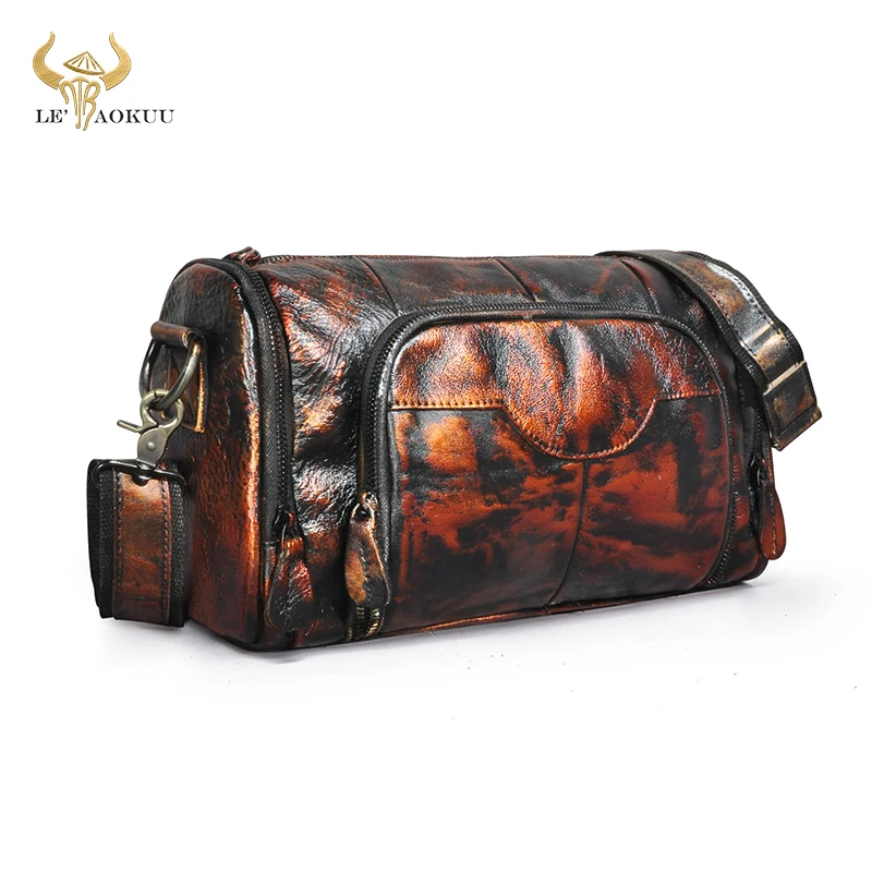 

Cattle Leather Male Design Travel College Shoulder Messenger Crossbody bag Fashion Mochila Satchel School Book Student bag b258