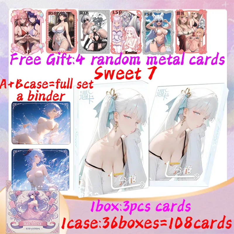 การ์ดสะสมเลโก้2024ใหม่ล่าสุดลาย Kiss Starry Goddess ชุดว่ายน้ำ Waifu CCG ACG TCG ของขวัญงานอดิเรก