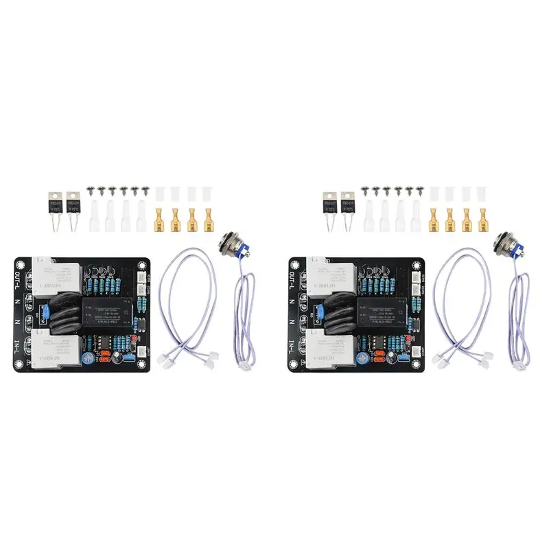 

AB47-2 Set AC105-235V Amplifier Switch High Power Supply Soft Start Board Light Touch Double Temperature Control Overheat,B