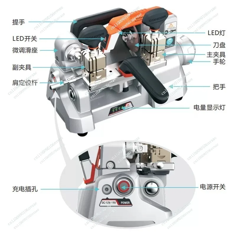 

Ключерезная машина Xhorse с одной головкой, ручная горизонтальная ключерезная машина Xc-009
