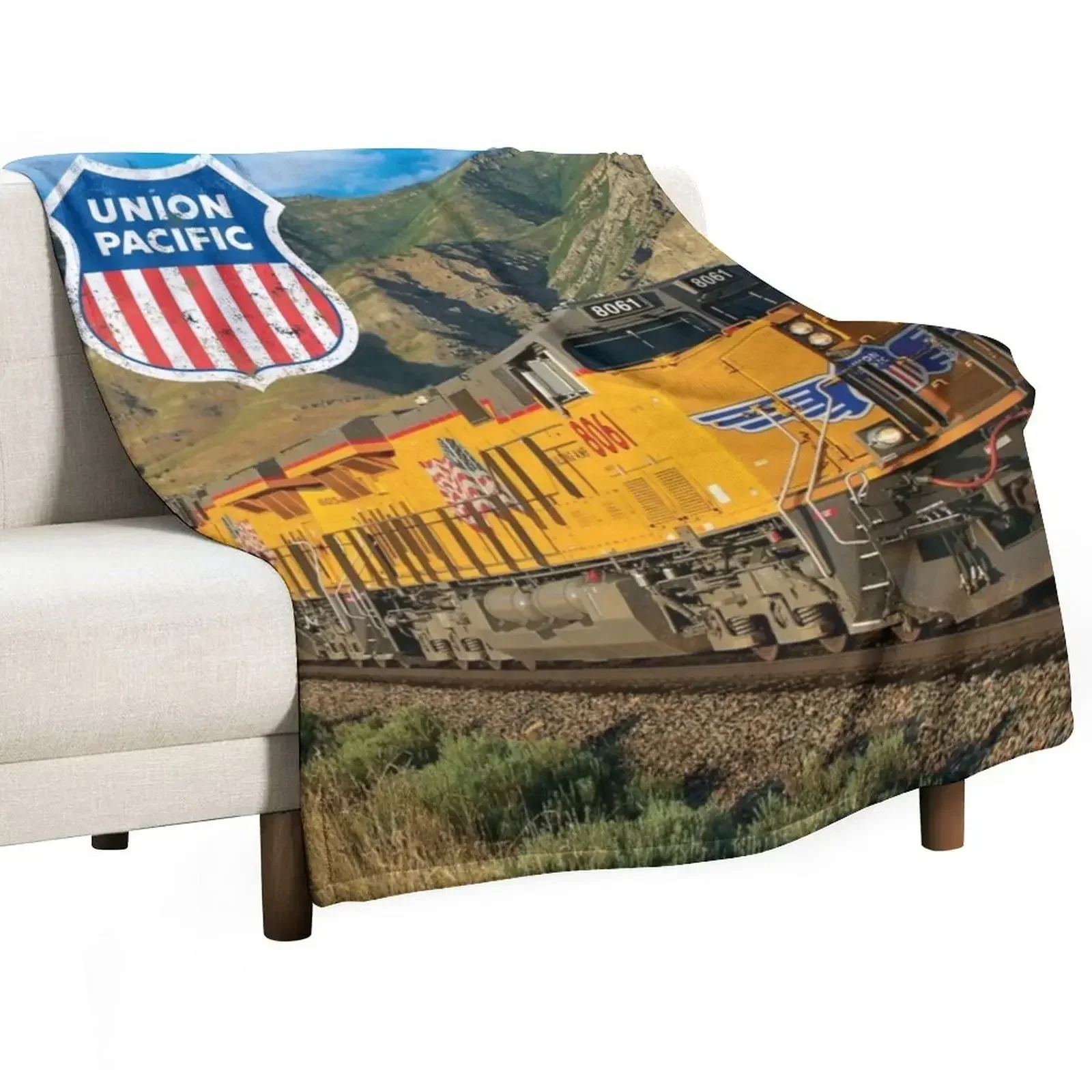 

Union Pacific (Distressed) Throw Blanket Vintage manga for babies Blankets