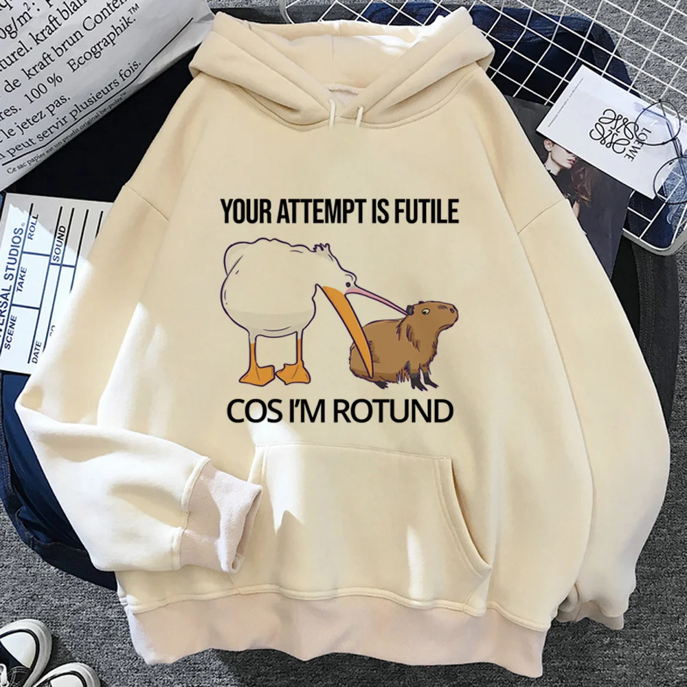 Capybara hoodies women vintage harajuku sweat y2k 90s clothes women harajuku Hood