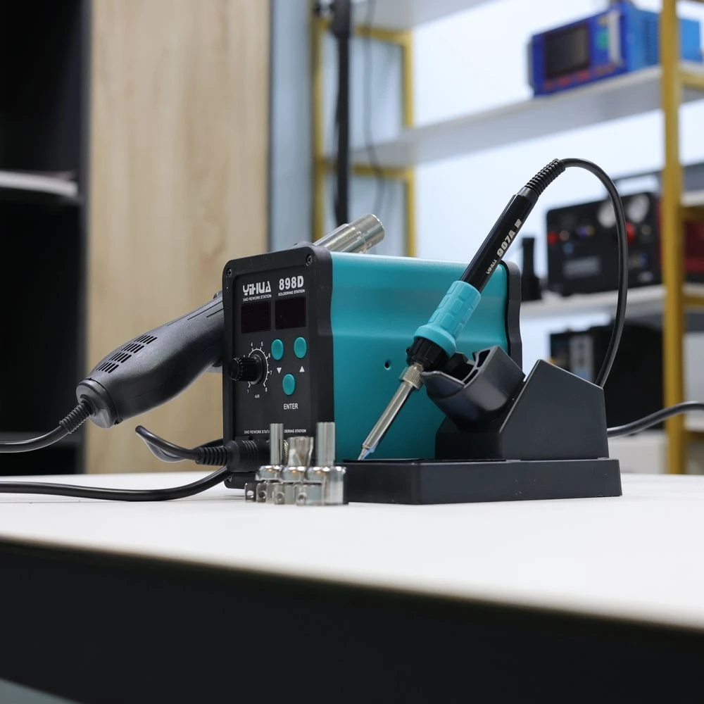 station-de-soudage-yihua-898d-entierement-metallique-pour-composants-smd-ventilateur-sans-balais-debit-d'air-120l-min