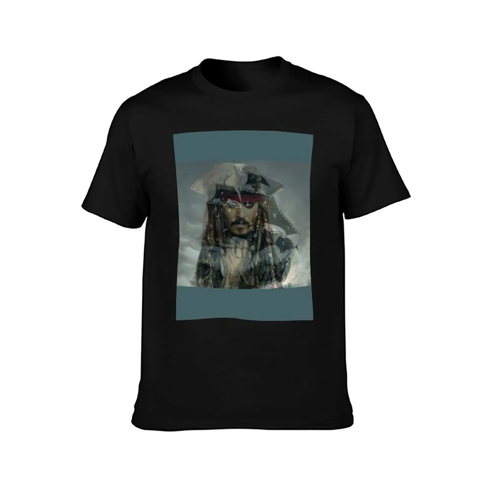 Captain Jack Sparrow and the Black Pearl T-Shirt tops baggy shirts anime shirts men