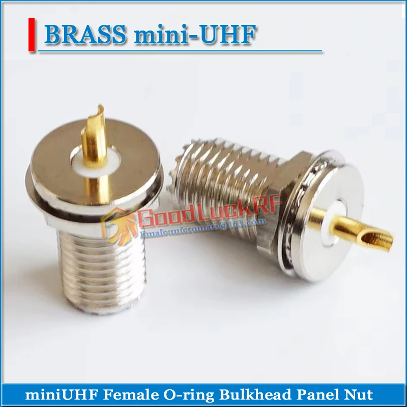 Connector Coax PL259 SO239 mini UHF miniUHF Female O-ring Bulkhead Panel Nut Clip Solder Cup Brass RF Coaxial Adapters