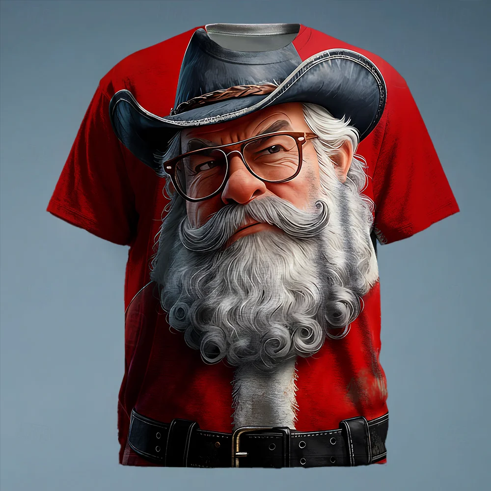 

S-9xl plus size Big & Tall Short Sleeve (Christmas Element) Stylish Red-Green Hues, Lightweight, Fits Guys for All-Day Comfort