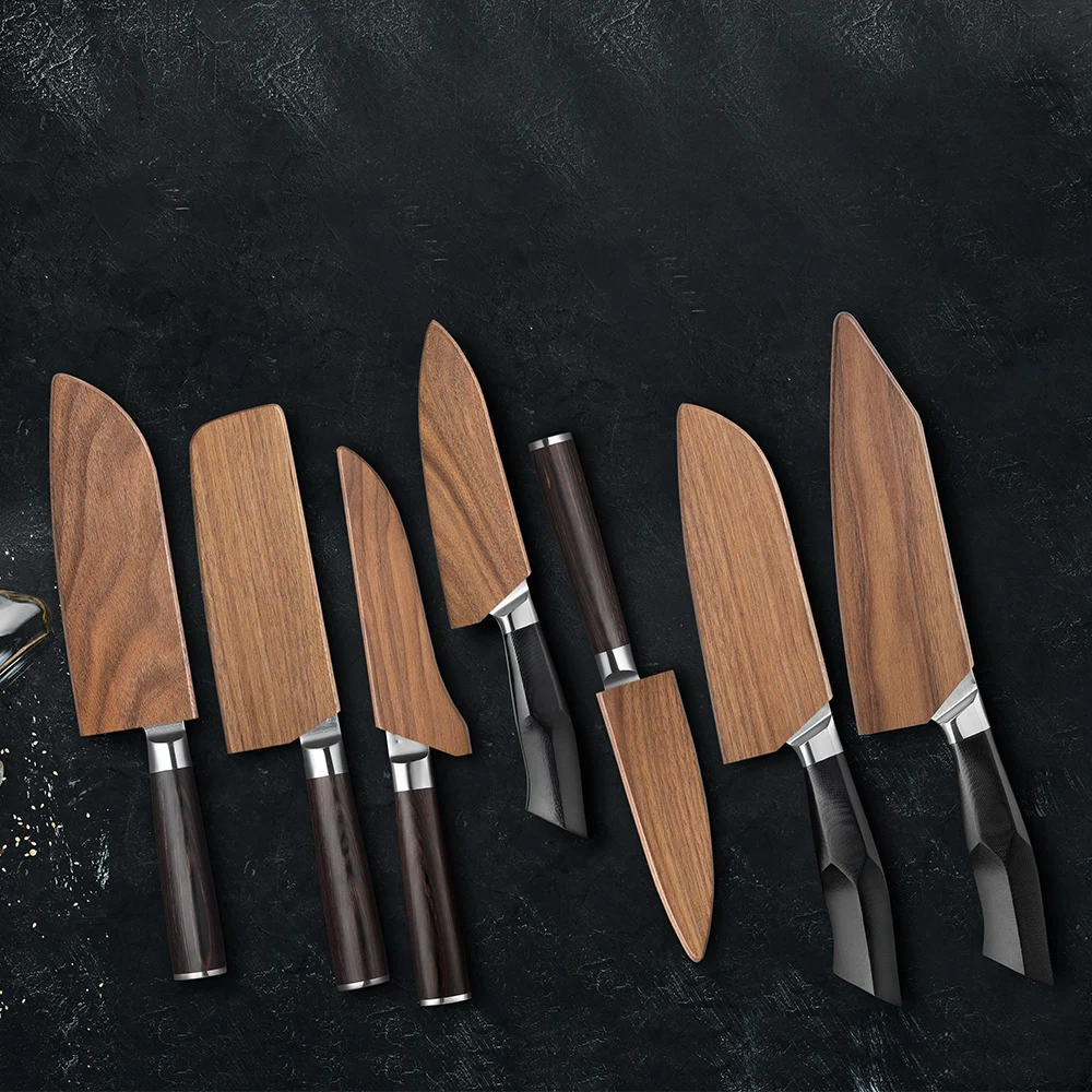 XINZUO Wooden Sheath High Quality Walnut Wood Knife Cover for XINZUO Chef/Santoku/Utility/Nakiri/Steak/Boning Knife