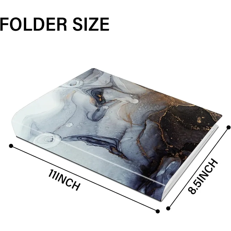Raccoglitore con buste in plastica Cartella con buste in plastica 30 libri di presentazione tascabili Display 8,5x11 Cartella portfolio da 60 pagine con