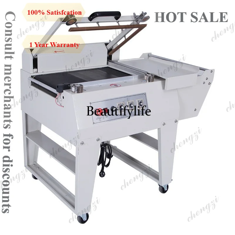 

A81 Hand Press L450 Sealing and Cutting Machine Shoe Box Packing Tableware Film Wrapping Instant Noodle Sealing