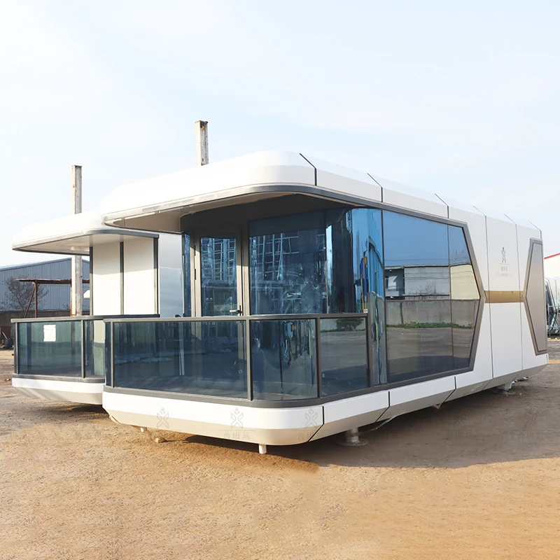 Anti-corrosion And Sound Insulation Container Villa Hotel Intelligent Mobile Viewing Room Steel Structure
