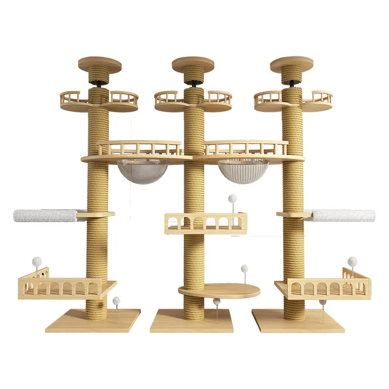 Cat  Climbing Frame Tongtian Column  Nest  Tree Integrated One Piece  Climbing Frame Factory  Toy