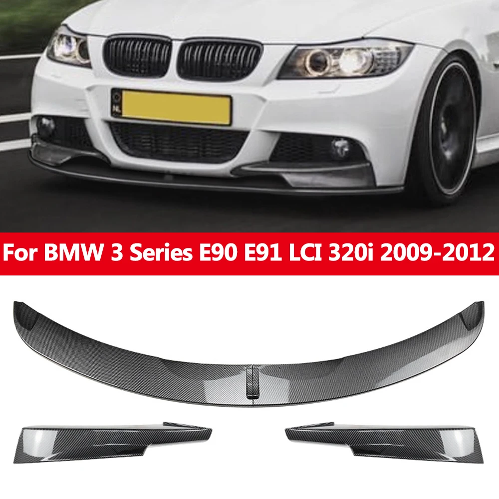 

Car Front Bumper Lip Body Kit Spoiler Splitter Bumper Canard Lip Splitter For BMW 3 Series E90 E91 LCI 320i 2009-2012