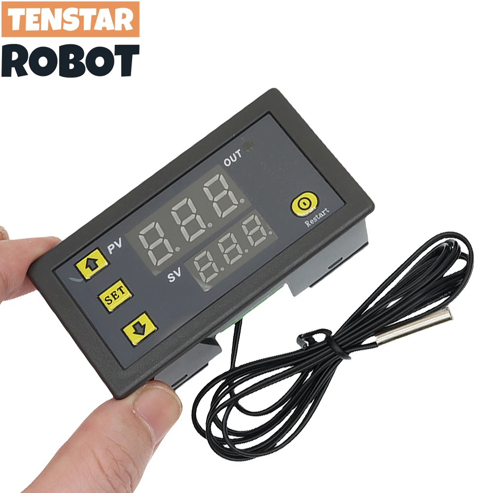 W3230 12V 24V AC110-220V linea sonda 20A controllo digitale della temperatura Display a LED termostato con strumento di controllo del