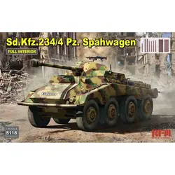 RYEFIELD MODEL RFM RM-5118 1/35 Sd.Kfz.234/4 Pz.Spähwagen w/Full Interior - Scale Model Kit