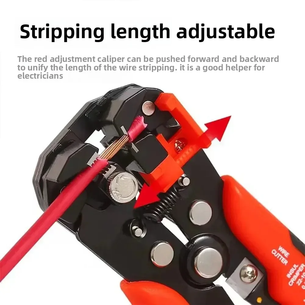 New 0.2-6mm² Three-Tooth Wire Stripper, Portable Handheld Electrician & Auto Repair Tool