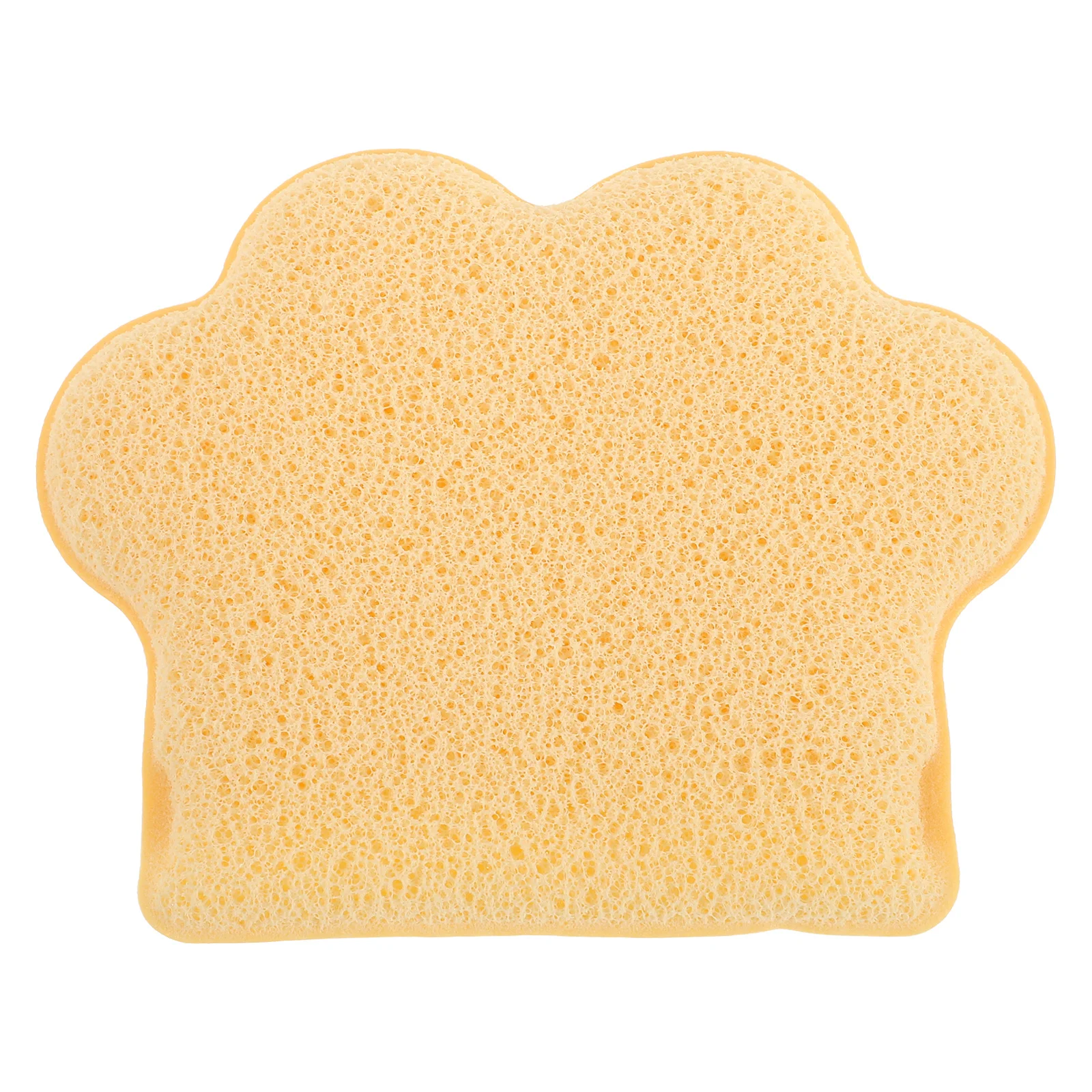 Éponge réutilisable pour patte de chat, pour nettoyage doux du visage, démaquillant, tampons exfoliants doux, adaptés à tous les Types de peau, jaune