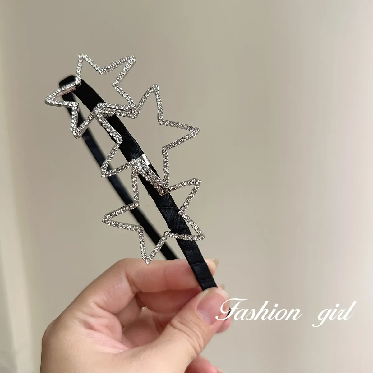 Rhinestone Star Crystal Bridal Hairbands for Women Girls Trendy Hollow Out Headband Glitter Hair Hoop Elegant Hair Accessories