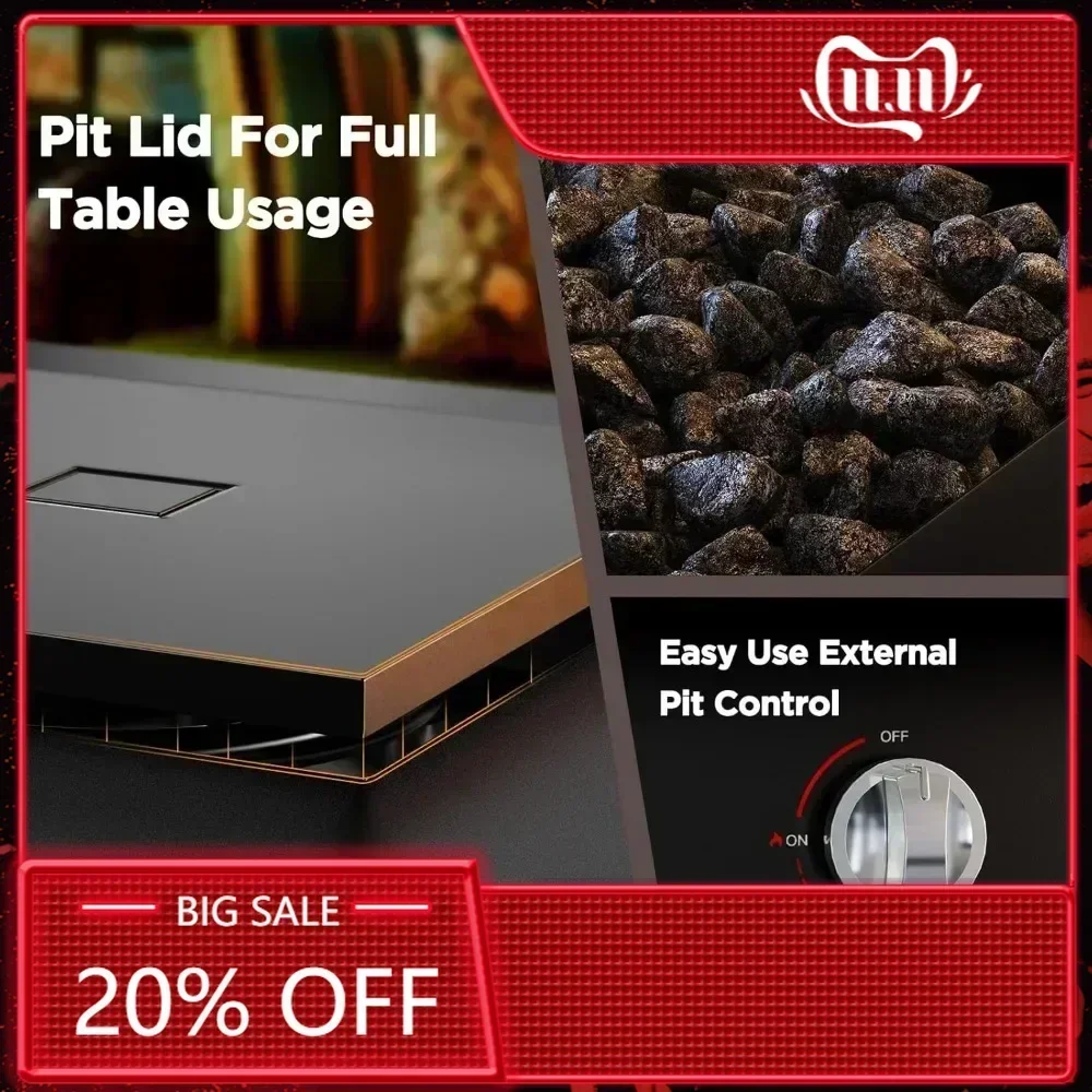 

Бестселлер: 32-дюймовый пропановый очаг для костра, сертифицированный CSA, уличный газовый очаг мощностью 50 000 BTU, стальной стол-очаг с крышкой, для тепла и уюта