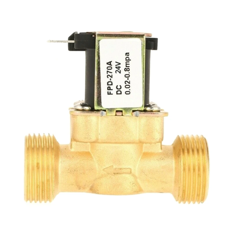 DC24V 12V AC220V 1/2inch Electric Solenoid Magnetic  Normally Closed Brass Valves For Water Control Water Drop Shipping