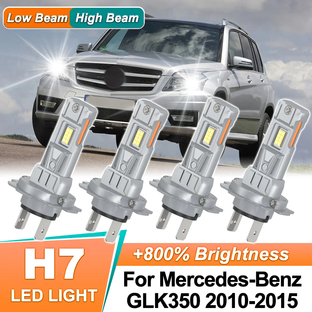 

2x H7 светодиодные лампы высокой мощности Canbus для фар, 6000K белый свет, для Volvo S80 2003-2006, турбо-диодные лампы 12V 24V