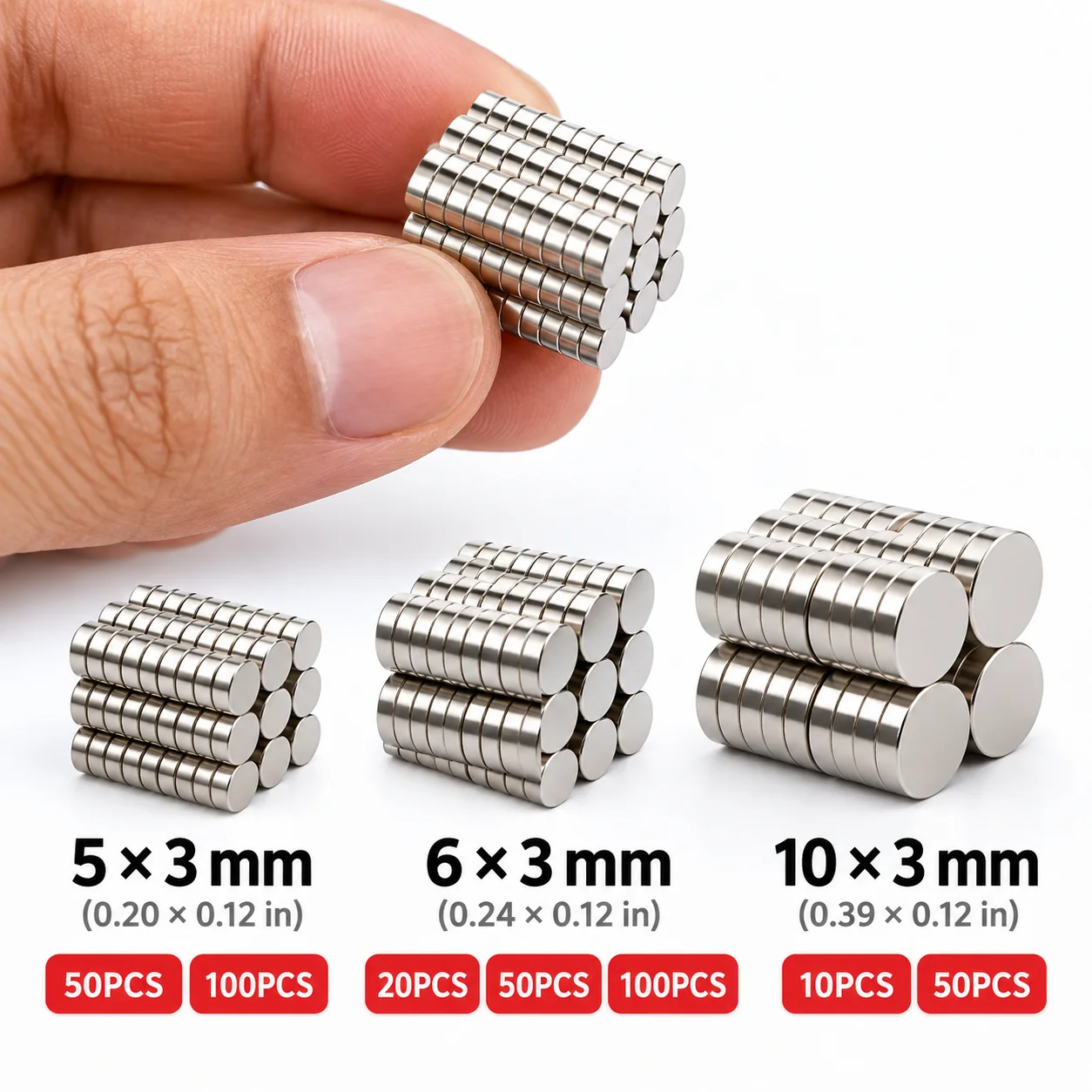5x3 6x3 10x3 15x3 Round Disc Fridge Magnets Strong Magnetic Hook Push Pin Perfect for Refrigerator DIY Whiteboard Kitchen Office