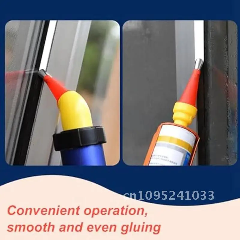 Caulk Finisher Kit Caulking Pieces Tips RVS met 30 stalen vervangende aansluitmondstukbasis