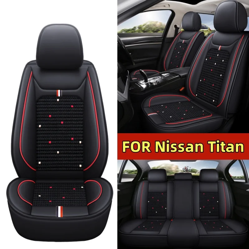 

Чехол на автомобильное сиденье для Nissan Titan, водонепроницаемый чехол из искусственной кожи, удобный износостойкий чехол на сиденье из ледяного шелка с оберткой