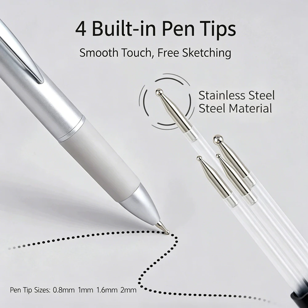 New 4 in 1 Nail Dotting Pen Nail Art Dotting Tools Nail Design Art Tip Dot Paint Manicure Kit for Dot Drawing Home Salon 2026