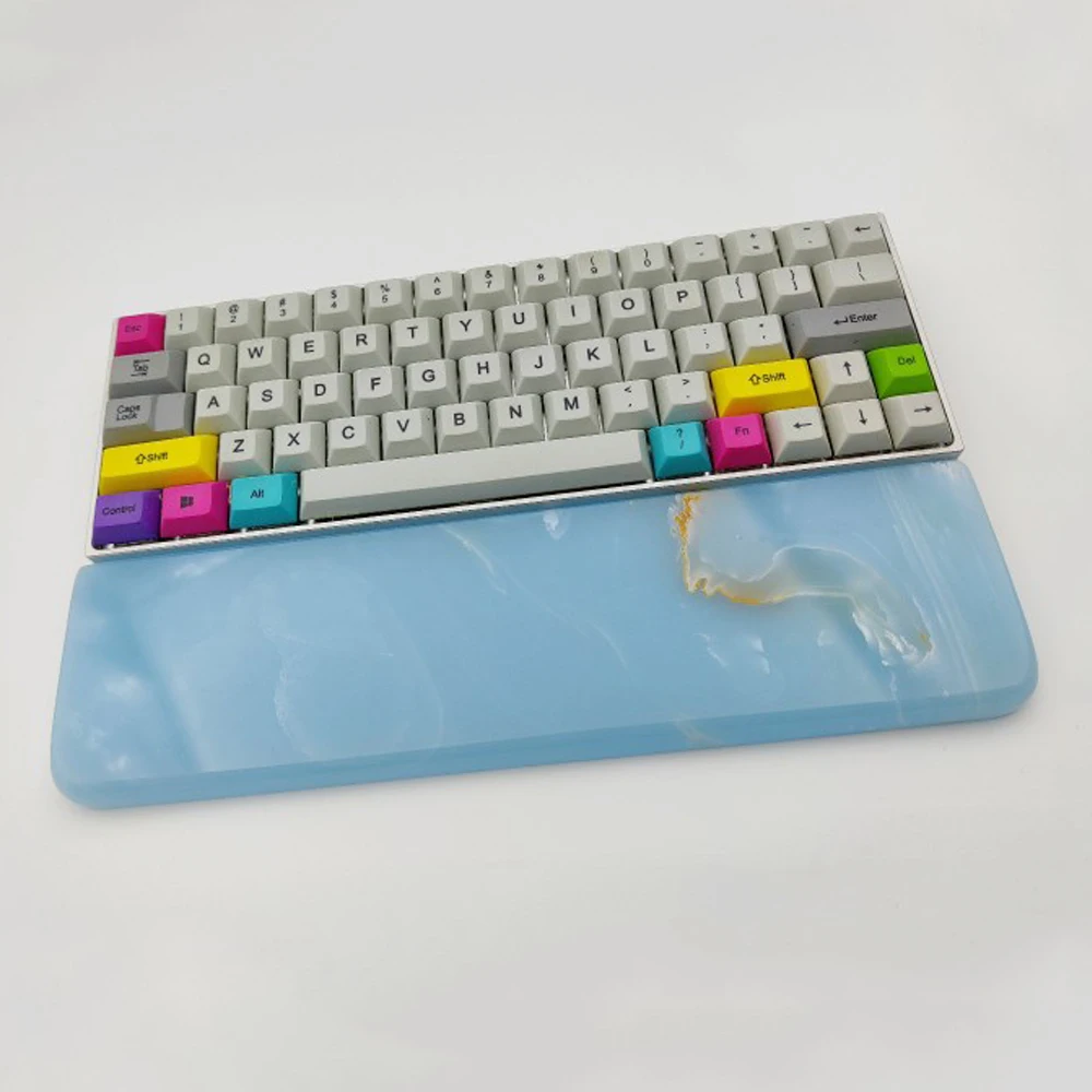 

Size Customized Hand Made Hand Rest Pad Cool Smooth Keyboard Trays For Mechanical Keyboard Symphony Resin Wrist Rest Pad