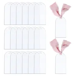 10/20Pcs Blank Acrylic Signs Frosted/Clear Acrylic Place Cards for Wedding Clear Acrylic Name Cards Wedding Table Decor