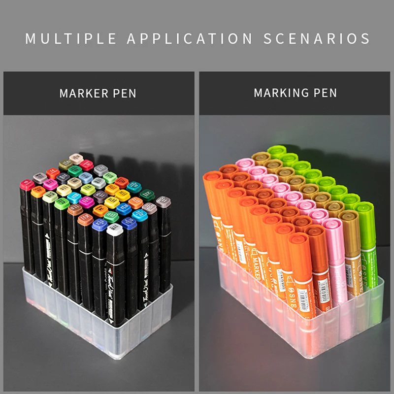 30/40 Slots Marker Pen Storage Holder Table Stand Organizer Multifunction Tool