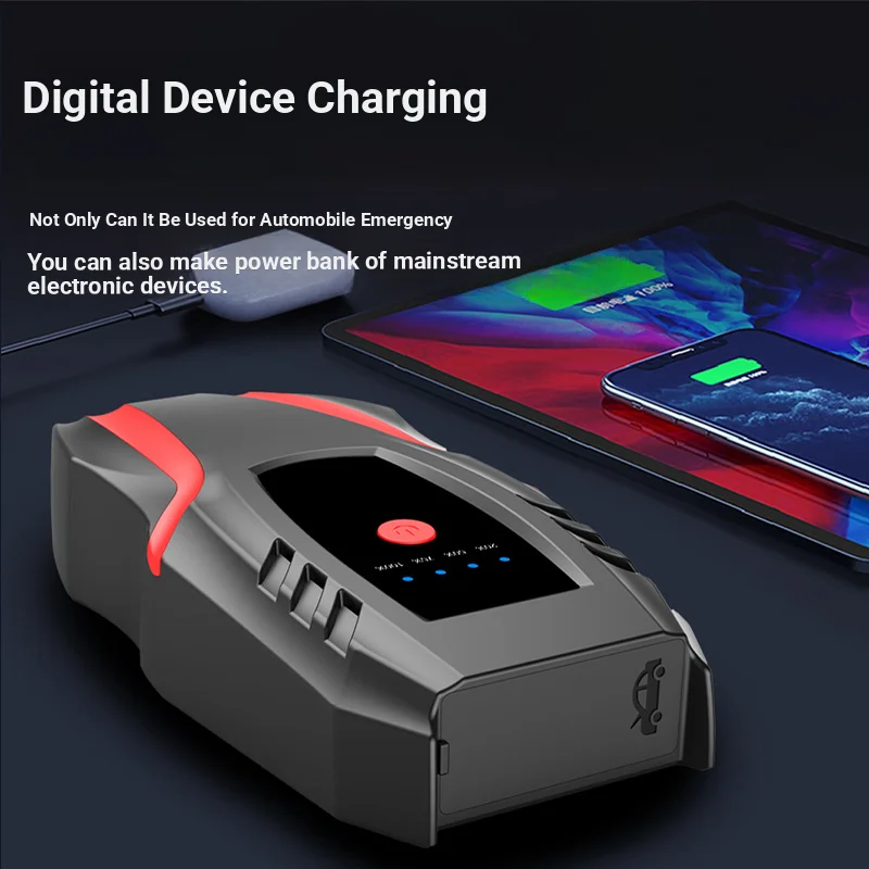 2000A12V Portable Multifunctional Car Emergency Starting Power Supply, Battery Strong Charging Starter, Power On Ignition Device