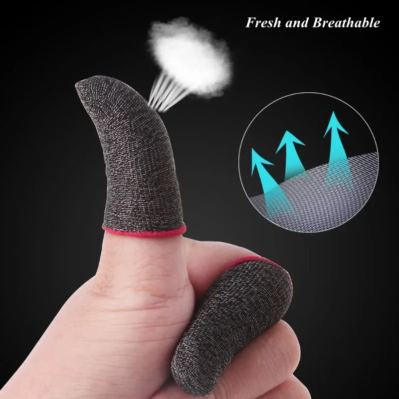 

1 Pair for PUBG Gaming Finger Sleeve Breathable Fingertips Sweatproof Anti-slip Fingertip Cover Thumb L1R1 Glove for Mobile Game