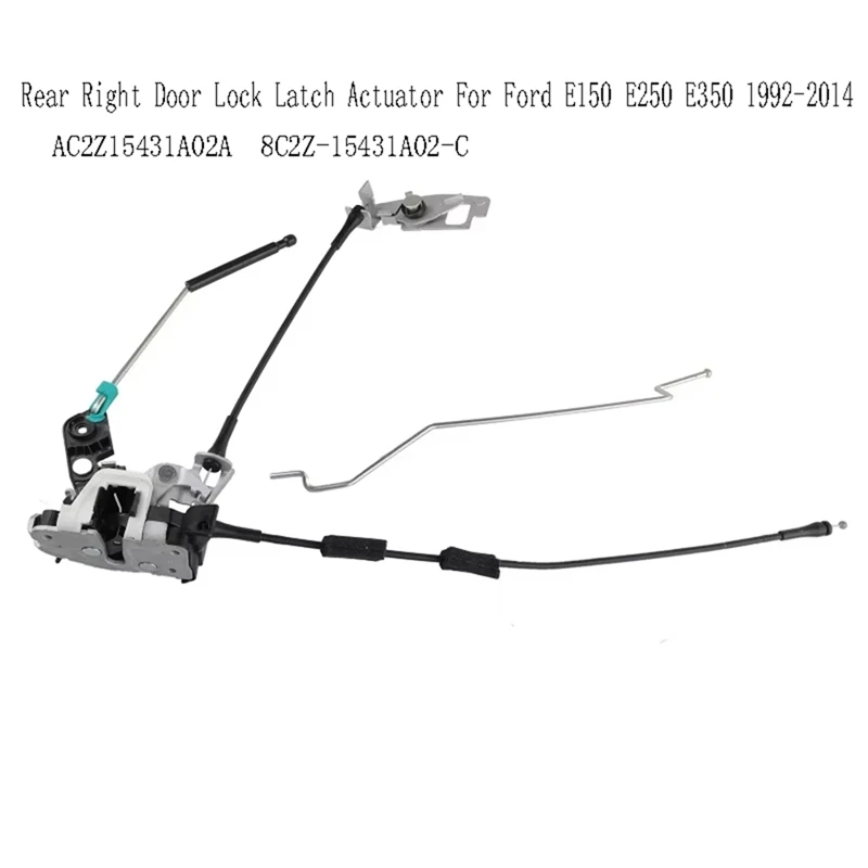 NCSMT AC2Z15431A02A Rear Right Door Lock Latch Actuator for Ford E150 E250 E350 1992-2014 8C2Z-15431A02-C