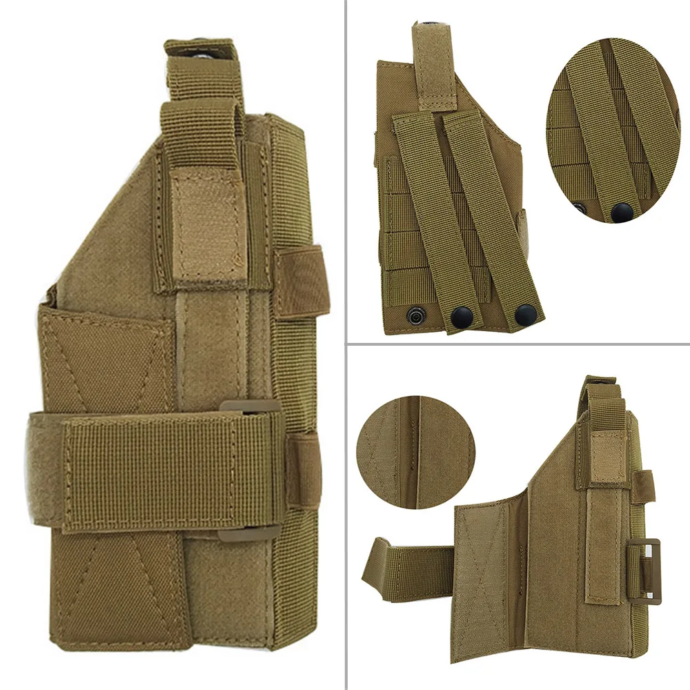 Tactical Airsoft Waist Modular Right Hand Molle Speed Holster & Drop Thigh Platform For 1911 M9 Glock SIG CZ Etc