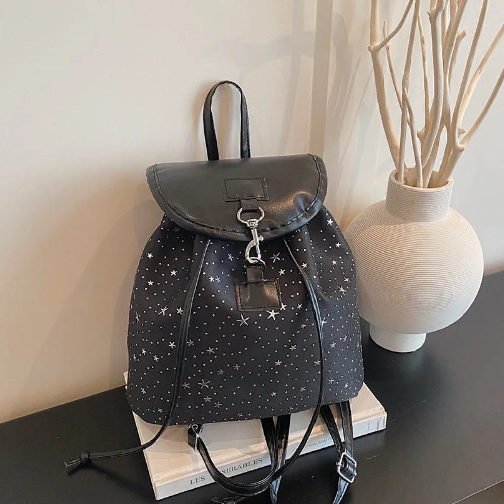 Fashion Y2k Women Backpack Large Capacity Star Shoulder Bag Lightweight Schoolbags Schoolbags