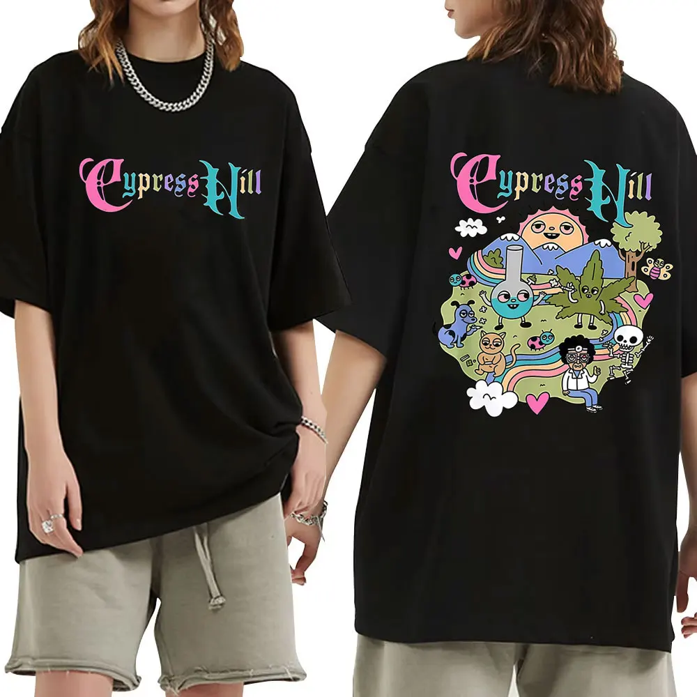 

Rapper Cypress Hill Cartoon Style Graphic T-shirts Men Women Hip Hop Oversized Streetwear Male Casual Soft Cotton T Shirt Tops