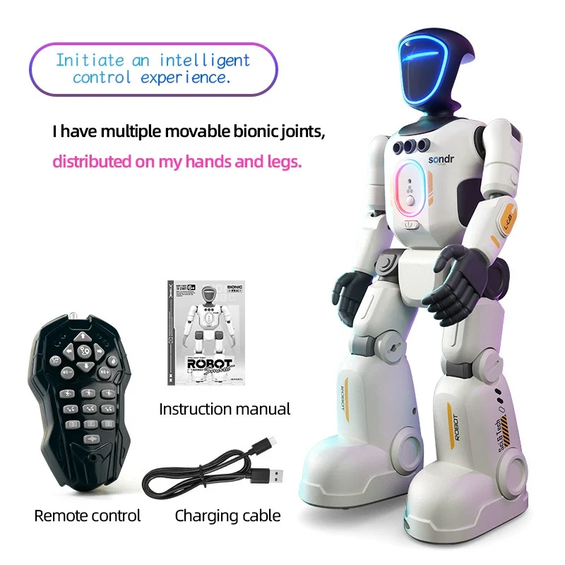 Juguete Genial, Coche de Juguete, Regalo Divertido - Robot RC Inteligente Kawaii, Coches RC con Sensor de Gestos y Voz, Coche a Control Remoto, Juguetes para Niños