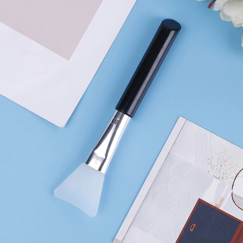 Brosse pour masque Facial en Silicone, tête souple avec grattoir, brosses à Film de boue à Double usage, réglage du Film, outil de soins de beauté pour la peau du visage, 1 pièce