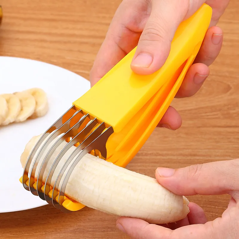 

Banana Slicer Fruits Cutter Sausage Slicer Salad Ham Garlic Slicer Kitchen Gadgets Vegetable Fruit Cutter Kitchen Accessories
