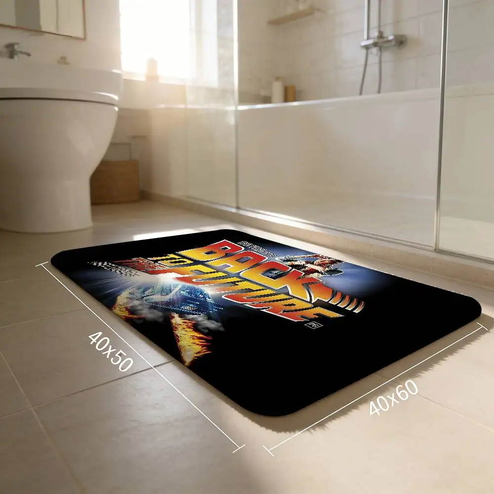 Back To The Future Bathroom Mat Kids Room Bedroom Decoration Balcony Anti-Slip Doormat Living Room Welcome Rug