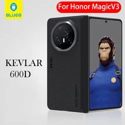 Blueo Carbon Fibre Case For Honor Magic V3 Kevlar Heat Dissipation Back Cover Case for HONOR MAGIC V3