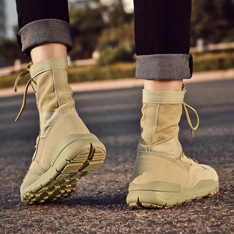 أحذية قتالية للرجال والسيدات للتدريب على التسلق خفيفة الوزن ومقاومة للماء أحذية تكتيكية للمشي لمسافات طويلة في الهواء الطلق قابلة للتنفس