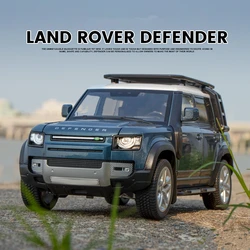 1/24 Range Rover Defender SUV Alloy Car Model Diecast Metal Off-road Vehicles Car Model Simulation Sound and Light Kids Toy Gift