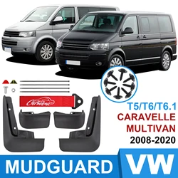 Mudflaps For Volkswagen Transporter T5 T6 Caravelle Multivan 2008-2021 Car Fender Mud Guard Cover Splash Flaps Auto Mudguard