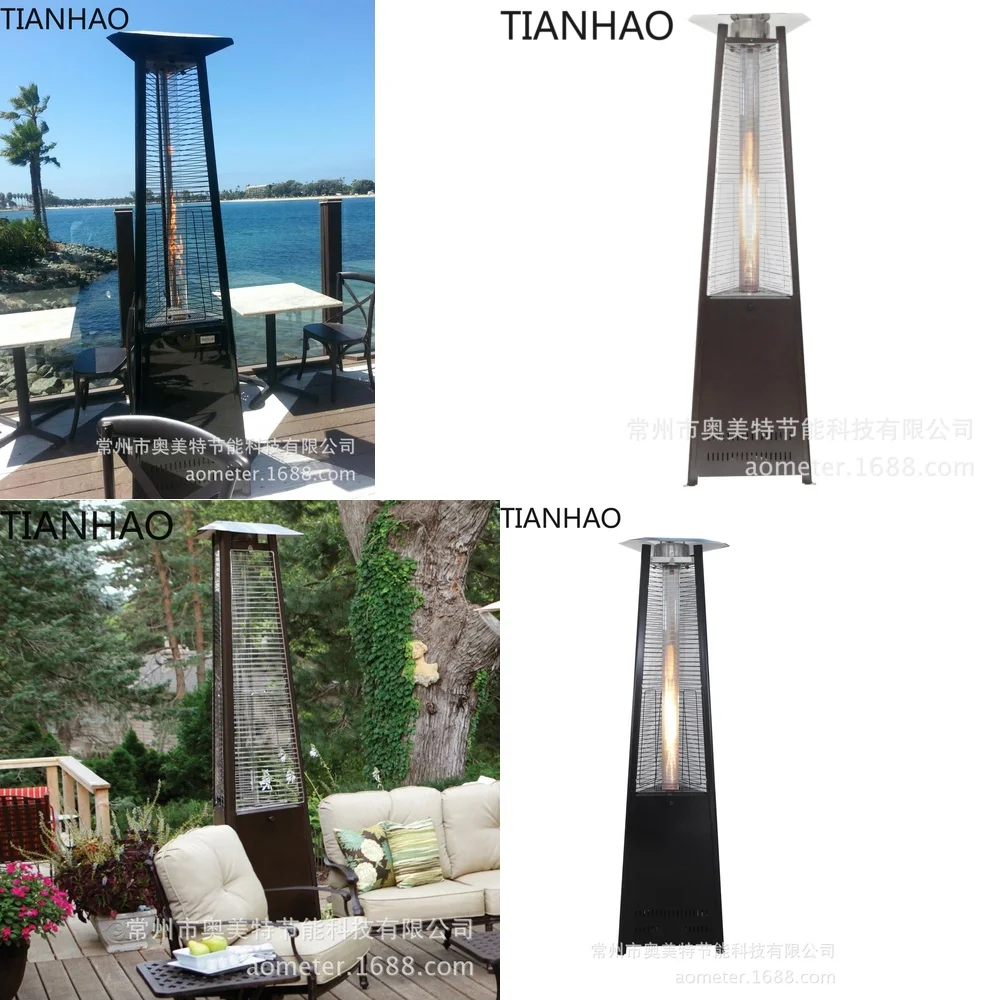 Outdoor Gas Heater for Patio Triangle Tower Style Propane Butane Quartz Glass Tube Heater Portable Indoor Outdoor Heating