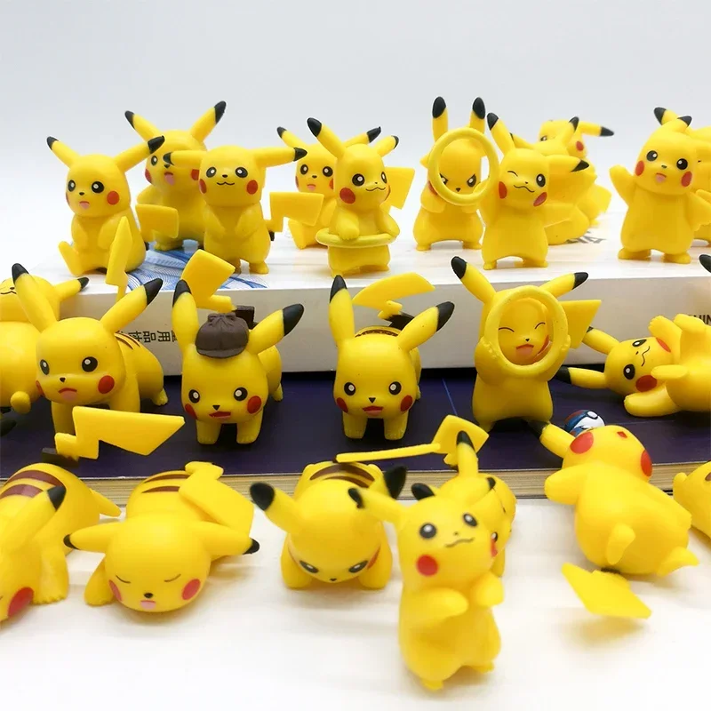 Pocket Monster Capsule Gashapon Toy Doll Pikachu DIY Keychain Pokemon Action Figure Toys Bag Purses Pendants Kids Birthday Gifts