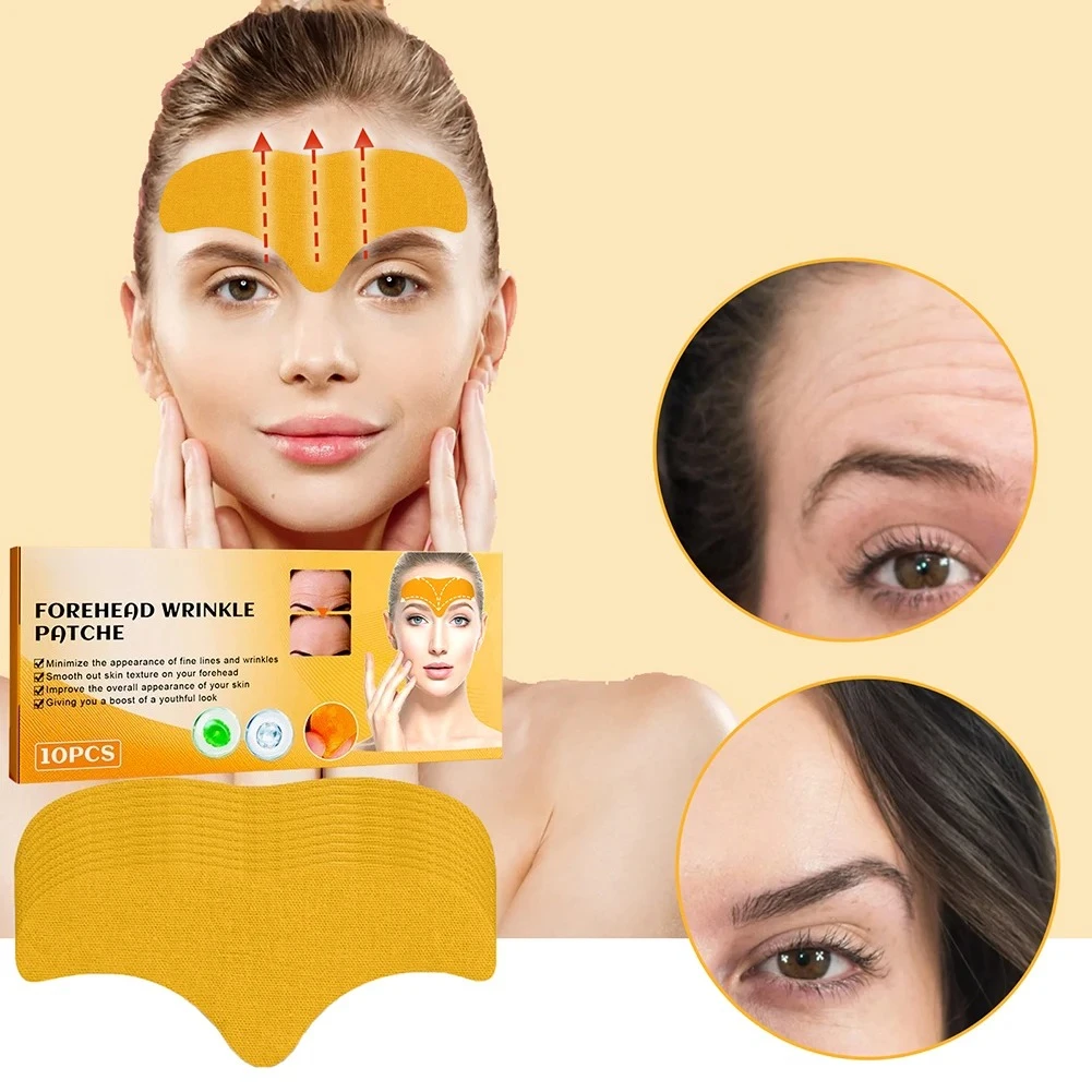 

10pcs Forehead Wrinkle Patch Collagen Frown Lines Treatment Stickers Lifting Anti-Aging Patch Head Lines Remover Masks Skin Care